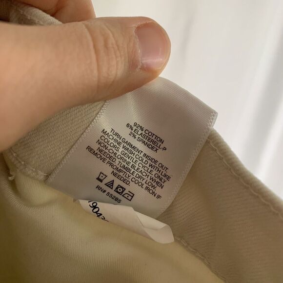 Express Skinny Jeans Women's 12R White Denim High Rise Raw Hem Cotton Blend - Picture 8 of 11